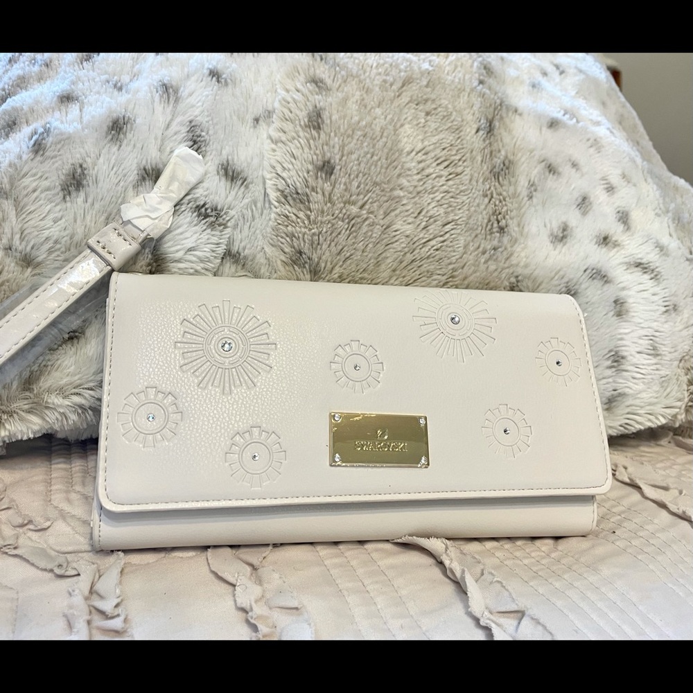 Swarovski Ivory Travel Phone Case Wallet /Crystals